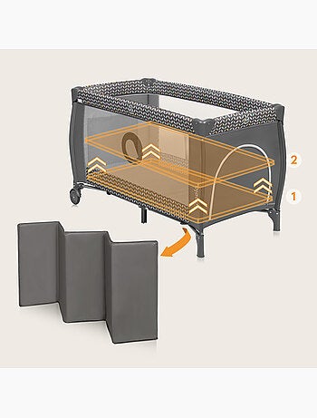 3-in-1 reisbedje LIONELO Sven Plus – Babybox – 0-36 maanden – Verschoontafel – Klamboe