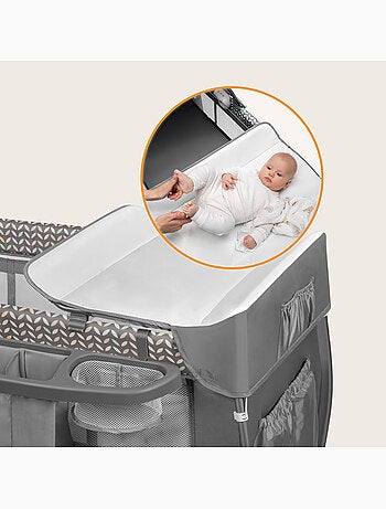 3-in-1 reisbedje LIONELO Sven Plus – Babybox – 0-36 maanden – Verschoontafel – Klamboe