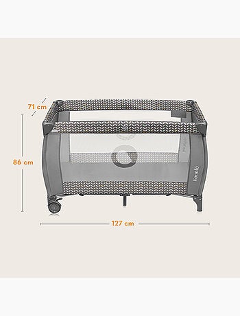 3-in-1 reisbedje LIONELO Sven Plus – Babybox – 0-36 maanden – Verschoontafel – Klamboe