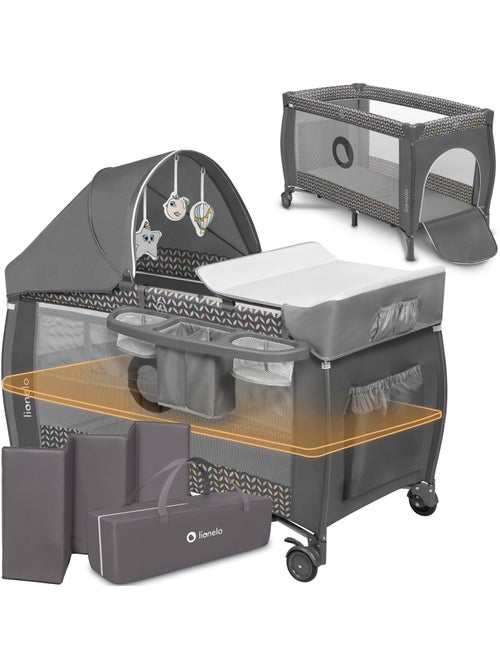3-in-1 reisbedje LIONELO Sven Plus – Babybox – 0-36 maanden – Verschoontafel – Klamboe - Kiabi 3-in-1 reisbedje LIONELO Sven Plus – Babybox – 0-36 maanden – Verschoontafel – Klamboe - Kiabi