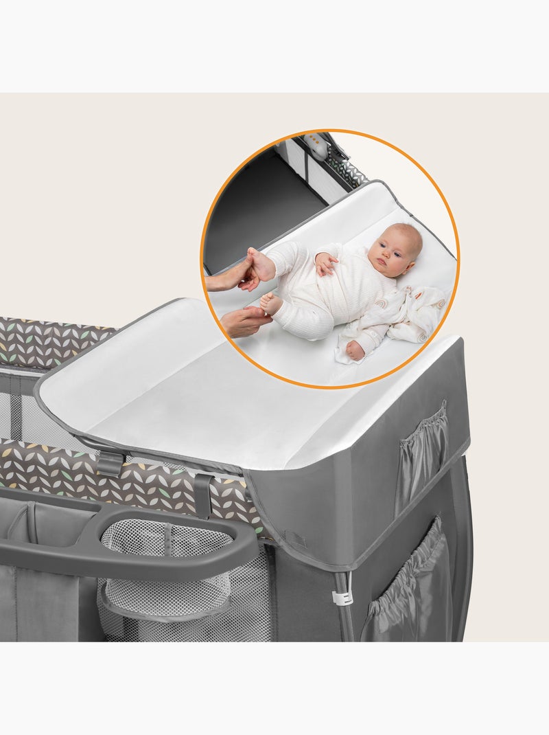 3-in-1 reisbedje LIONELO Sven Plus – Babybox – 0-36 maanden – Verschoontafel – Klamboe Grijs - Kiabi
