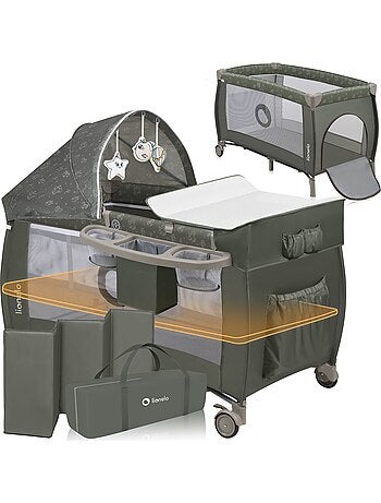 3-in-1 reisbedje LIONELO Sven Plus – Babybox – 0-36 maanden – Verschoontafel – Klamboe