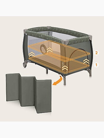 3-in-1 reisbedje LIONELO Sven Plus – Babybox – 0-36 maanden – Verschoontafel – Klamboe
