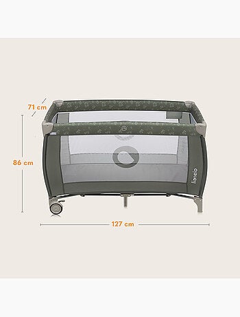 3-in-1 reisbedje LIONELO Sven Plus – Babybox – 0-36 maanden – Verschoontafel – Klamboe