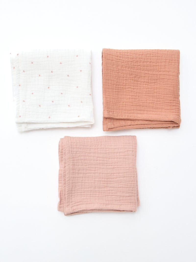 3 katoenen luierdoeken Rose - Kiabi