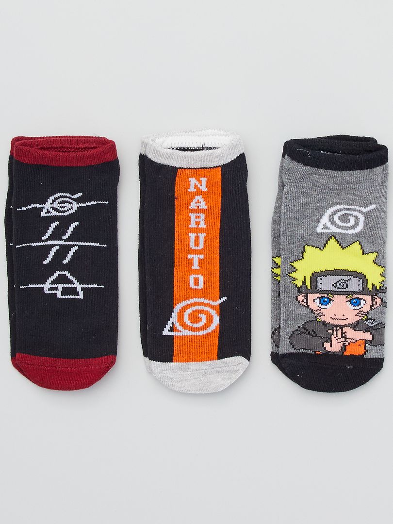 3 paar sokken - Naruto GRIJS - Kiabi