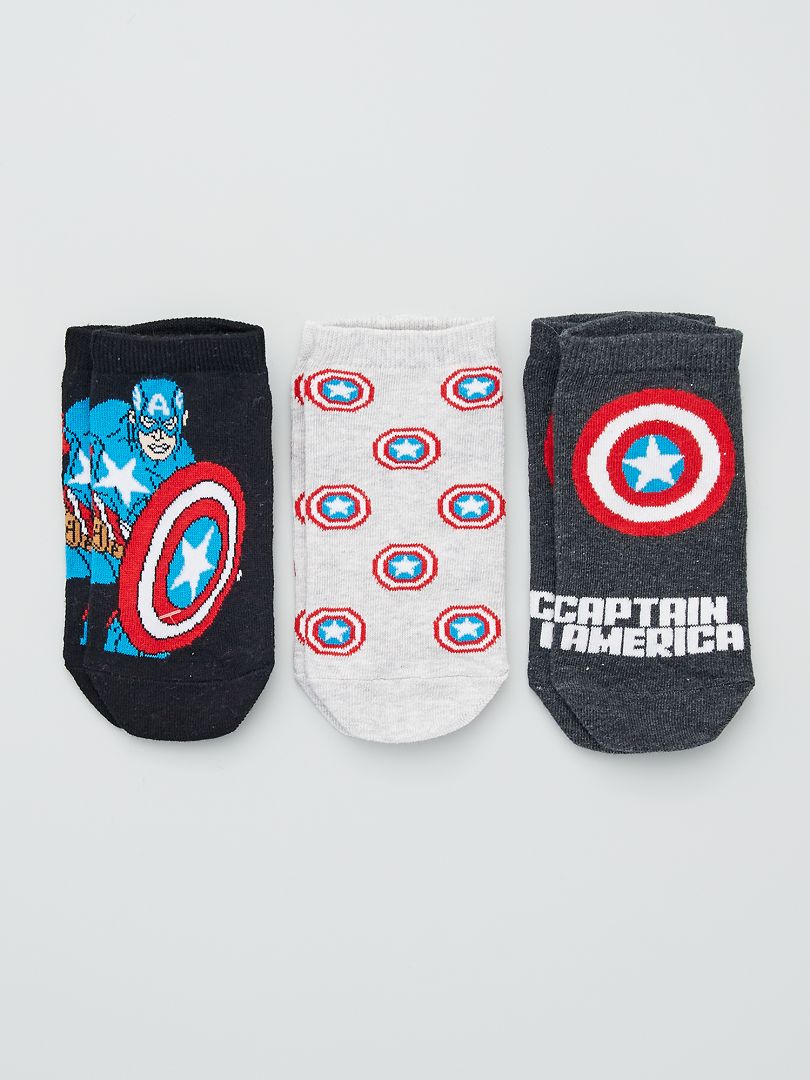 3 paar sokken met Marvel-print GRIJS - Kiabi