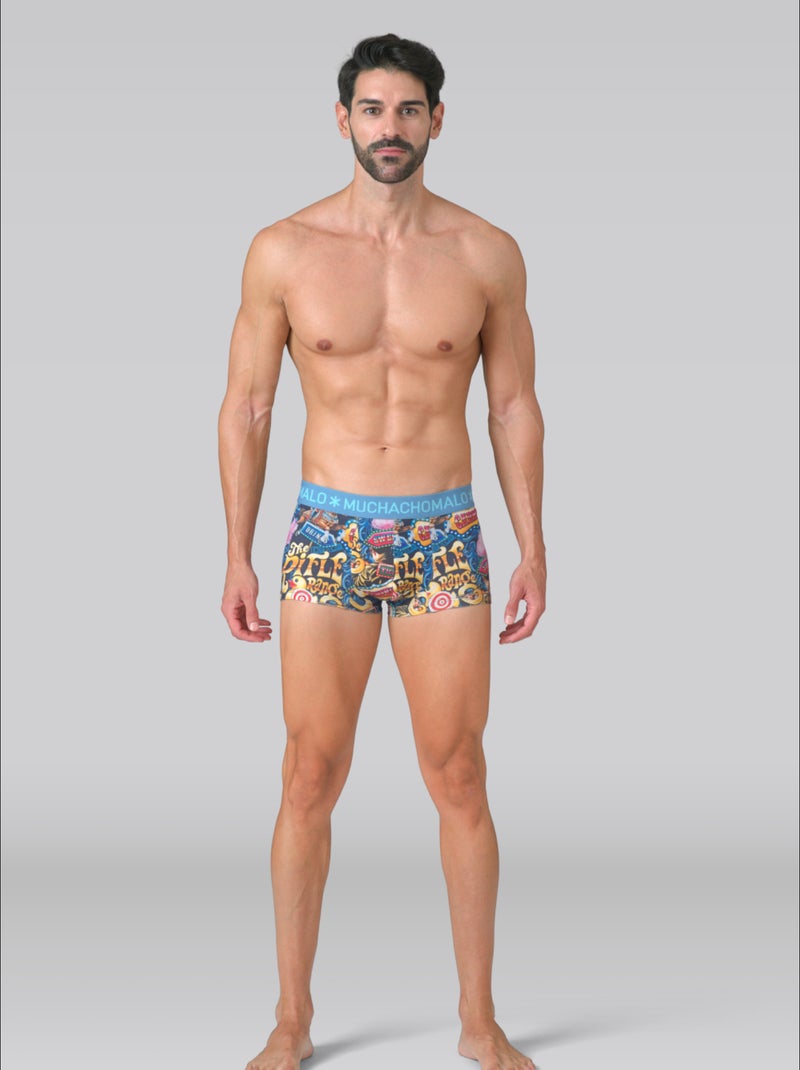 3 pack Muchachomalo boxershorts Blauw Zwart Blauw - Kiabi