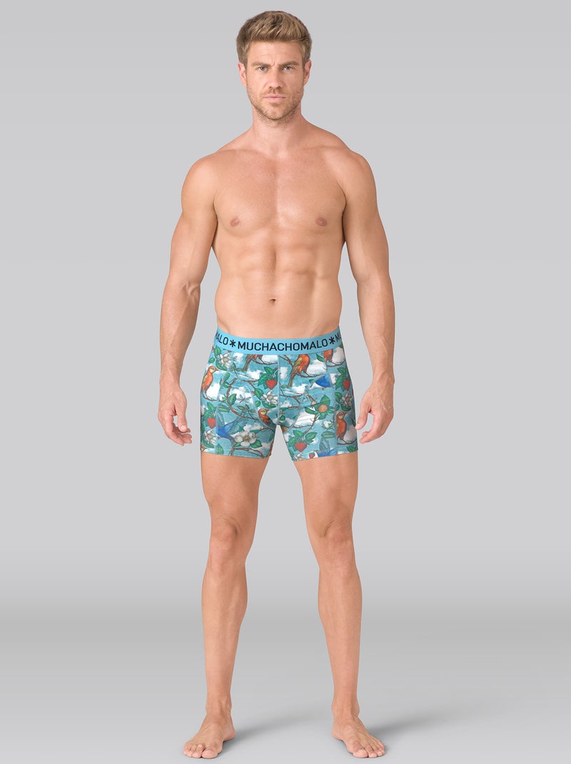 3 pack Muchachomalo boxershorts Blauw Zwart Blauw - Kiabi