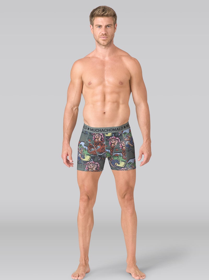 3 pack Muchachomalo boxershorts Blauw Zwart Blauw - Kiabi