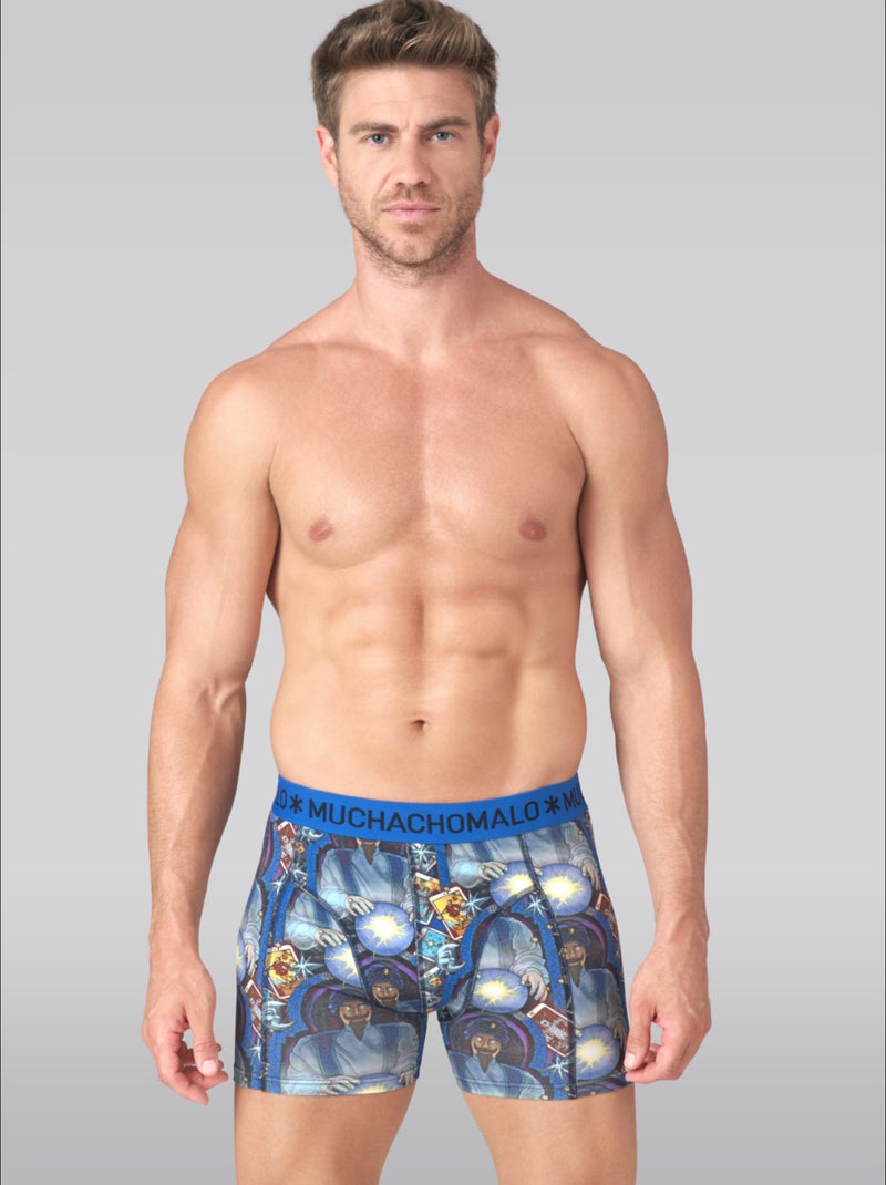 3 pack Muchachomalo boxershorts Blauw Zwart Blauw - Kiabi