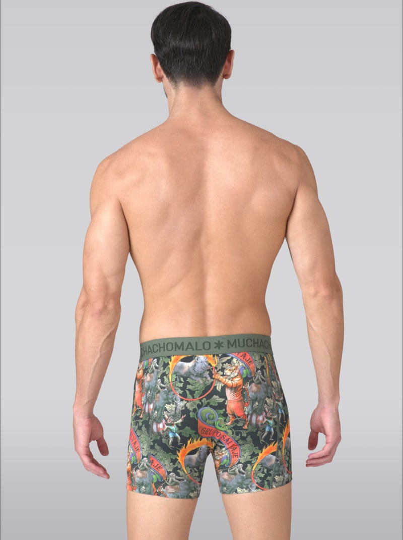 3 pack Muchachomalo boxershorts Zwart Groen Zwart - Kiabi