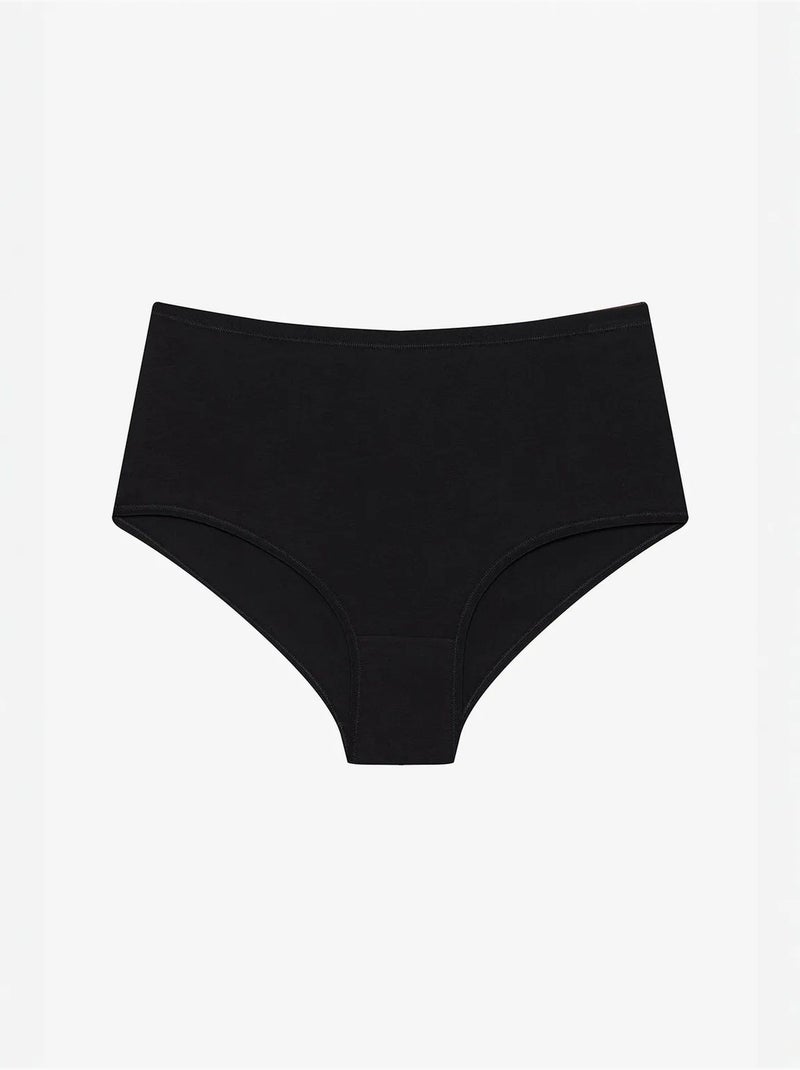 3-pack slip met hoge taille penti Zwart - Kiabi