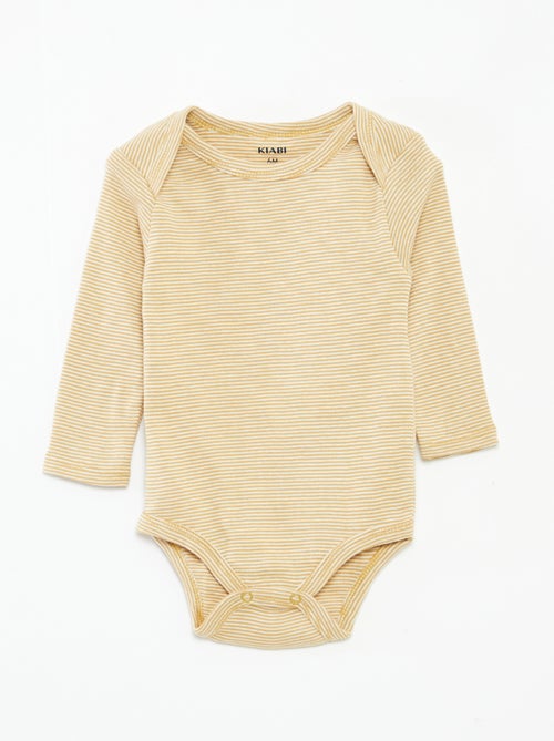 3 rompertjes met lange mouw - Kiabi