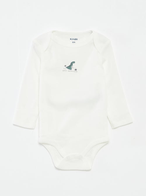 3 rompertjes met lange mouw - Kiabi