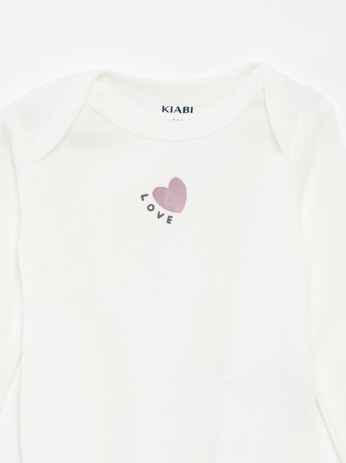 3 rompertjes met lange mouw - Kiabi