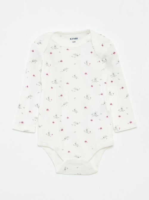3 rompertjes met lange mouw - Kiabi