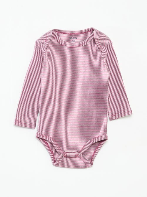 3 rompertjes met lange mouw - Kiabi