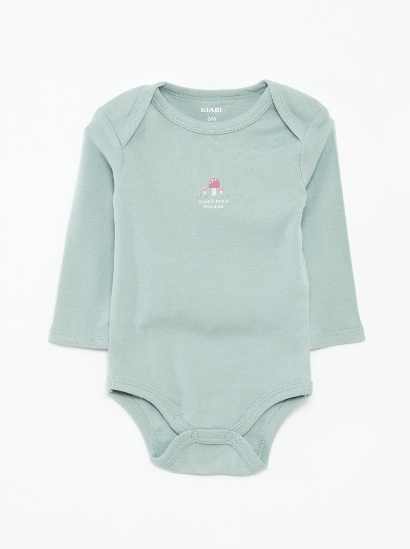 3 rompertjes met lange mouw Wit - Kiabi