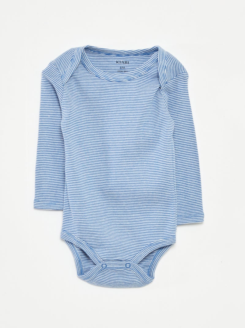 3 rompertjes met lange mouw Wit - Kiabi