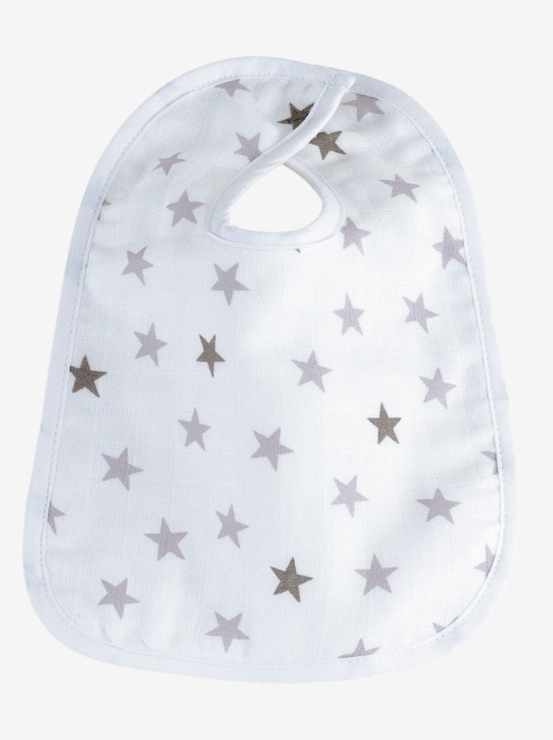 3 slabbetjes voor pasgeboren baby's Grijs - Kiabi