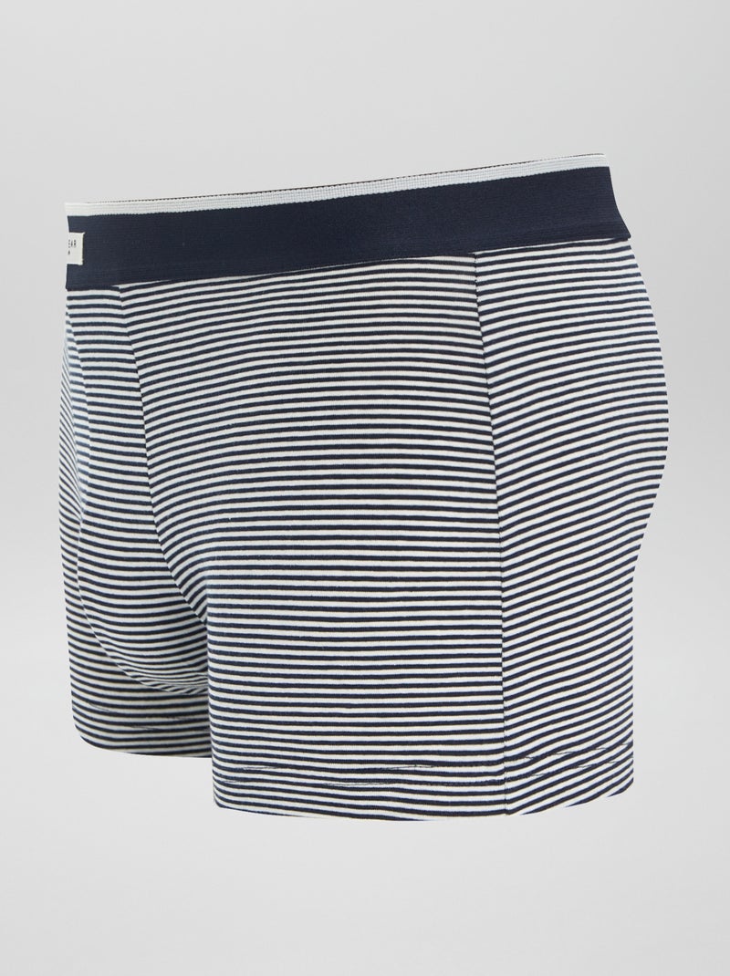 3 stretch boxershorts BLAUW - Kiabi