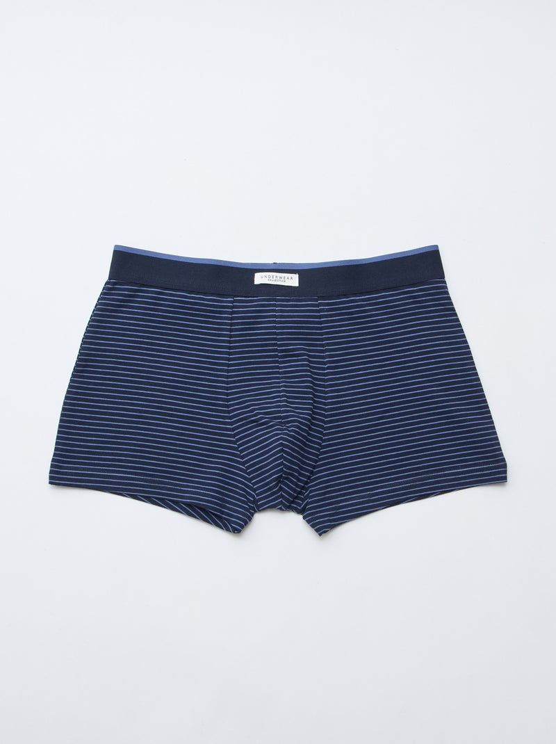 3 stretch boxershorts Blauw - Kiabi