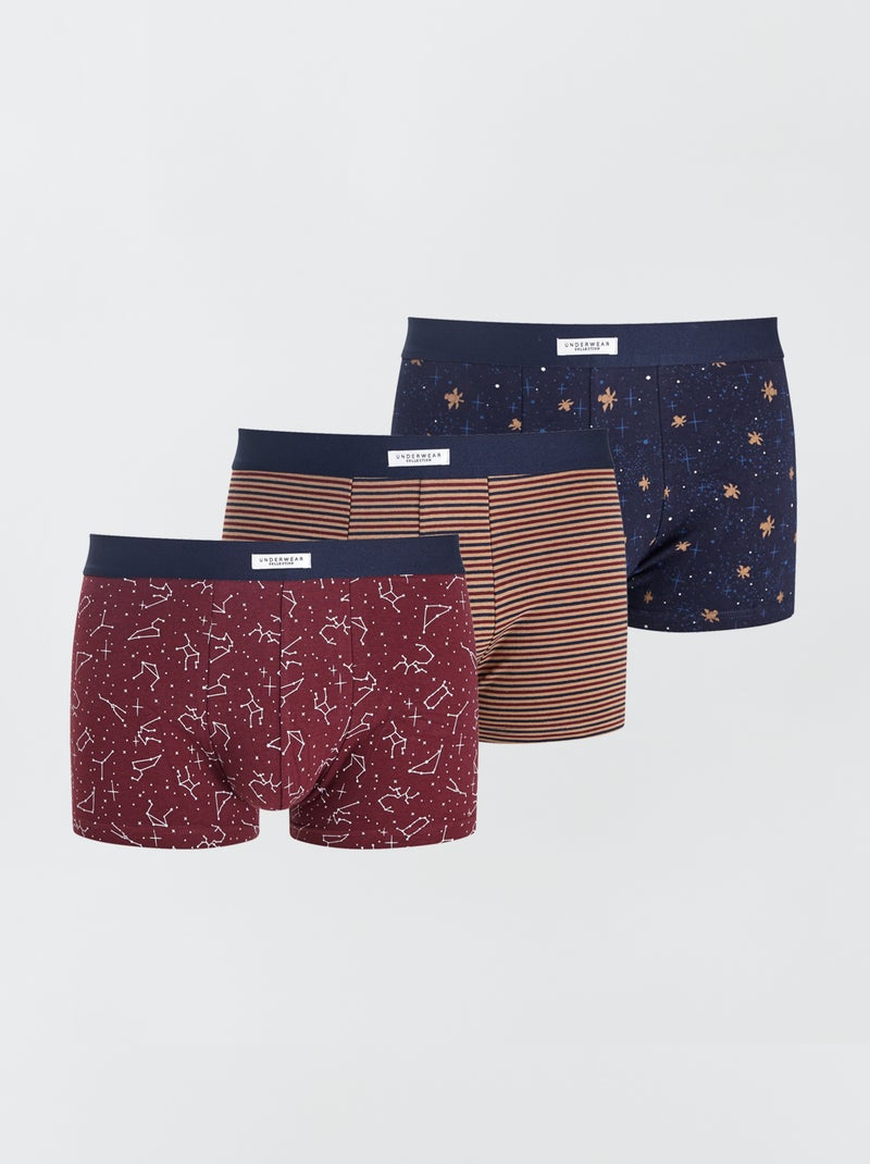 3 stretch boxershorts ROOD - Kiabi