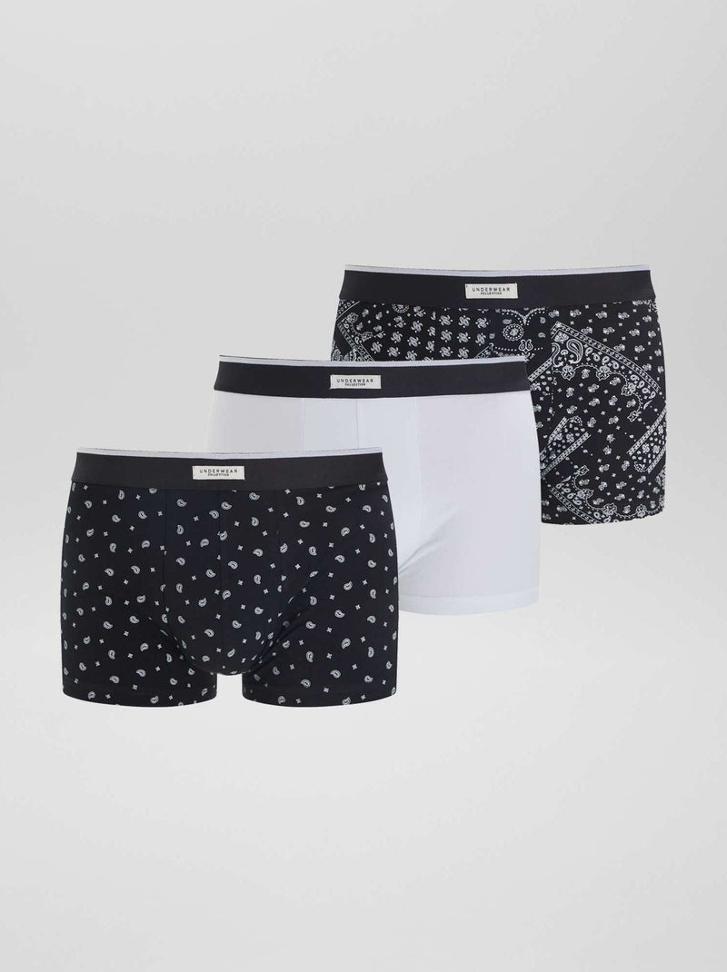 3 stretch boxershorts ZWART - Kiabi