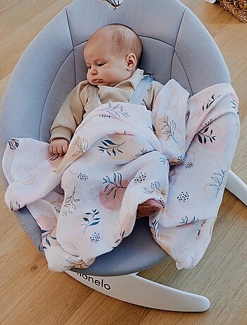 3 x Katoenen babydoeken van natuurlijke bamboe LIONELO – 70 x 70 cm – Antibacterieel