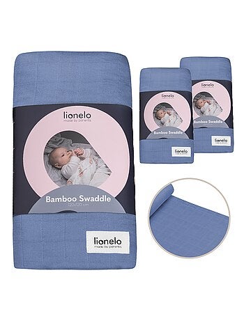 3 x natuurlijke bamboe katoenen babydoeken LIONELO – 120 x 120 cm