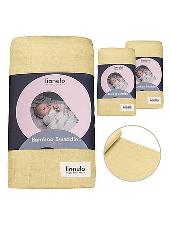 3 x natuurlijke bamboe katoenen babydoeken LIONELO – 120 x 120 cm
