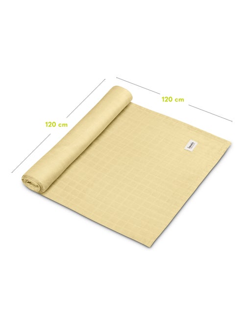 3 x natuurlijke bamboe katoenen babydoeken LIONELO – 120 x 120 cm - Kiabi