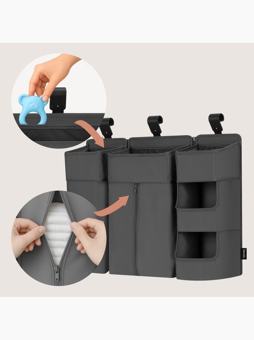 3 x Organisateur suspendu pour lit bébé LIONELO Sidepocket - Ranger les couches - Panier - Kiabi 3 x Organisateur suspendu pour lit bébé LIONELO Sidepocket - Ranger les couches - Panier - Kiabi