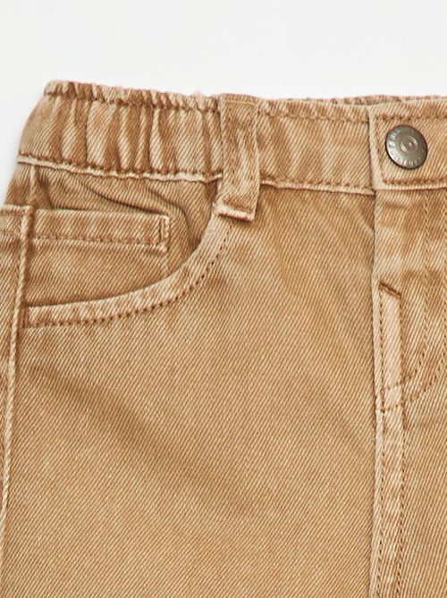 3/4-broek van twill met paperbagtaille - Kiabi