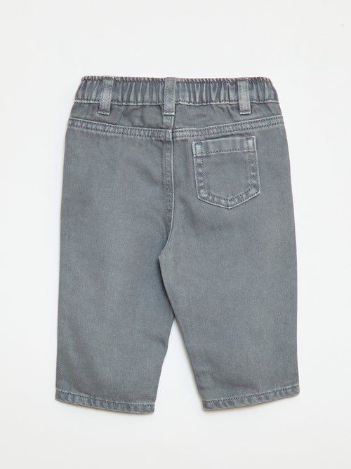 3/4-broek van twill met paperbagtaille - Kiabi