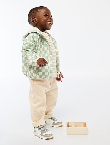 3/4-broek van twill met paperbagtaille