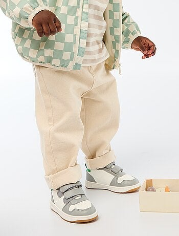 3/4-broek van twill met paperbagtaille