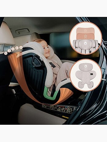 360° Autostoel LIONELO Harmony i-Size - ISOFIX - 60% bamboe - 40-150cm - Groep 0+/1/2/3