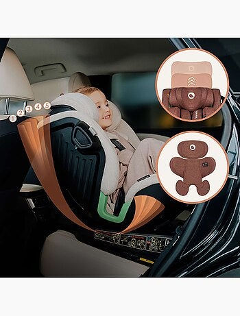 360° Autostoel LIONELO Harmony i-Size - ISOFIX - 60% bamboe - 40-150cm - Groep 0+/1/2/3