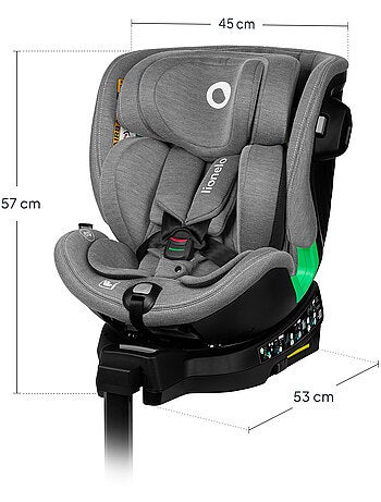 360° Autostoel LIONELO Harmony i-Size - ISOFIX - 60% bamboe - 40-150cm - Groep 0+/1/2/3