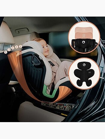 360° Autostoel LIONELO Harmony i-Size - ISOFIX - 60% bamboe - 40-150cm - Groep 0+/1/2/3