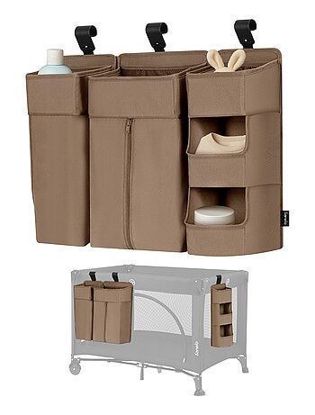 3x LIONELO Sidepocket Hangende Bedorganizer - Voor Luiers - Opbergmandje
