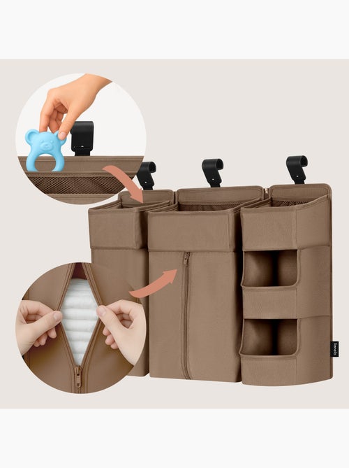 3x LIONELO Sidepocket Hangende Bedorganizer - Voor Luiers - Opbergmandje - Kiabi