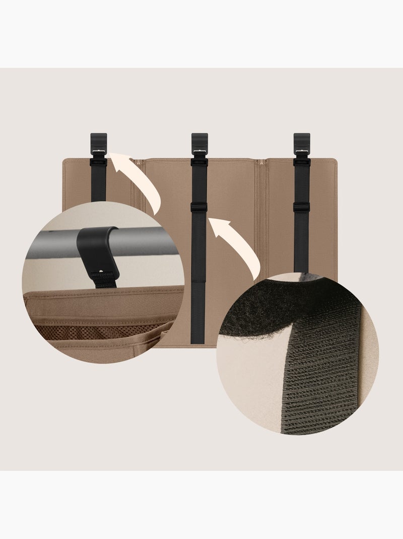 3x LIONELO Sidepocket Hangende Bedorganizer - Voor Luiers - Opbergmandje Beige - Kiabi