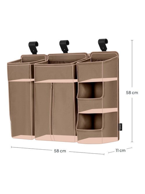3x LIONELO Sidepocket Hangende Bedorganizer - Voor Luiers - Opbergmandje - Kiabi