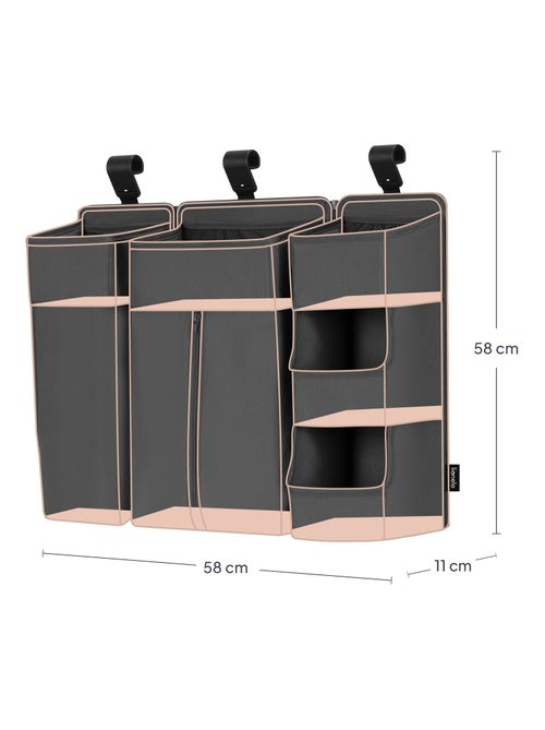 3x LIONELO Sidepocket Hangende Bedorganizer - Voor Luiers - Opbergmandje - Kiabi