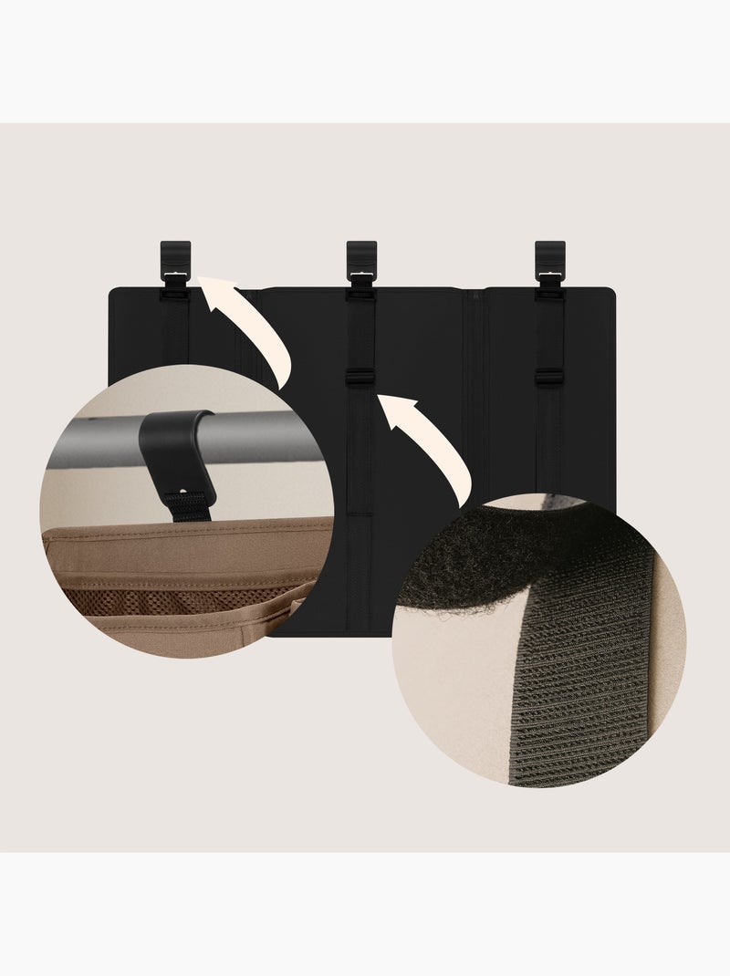 3x LIONELO Sidepocket Hangende Bedorganizer - Voor Luiers - Opbergmandje Zwart - Kiabi