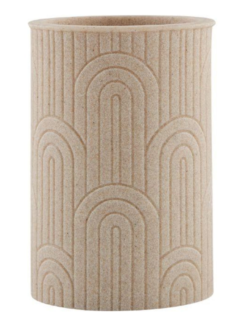 4-delige badkamerset met boogvormige elementen, gemaakt van polyhars. Beige - Kiabi