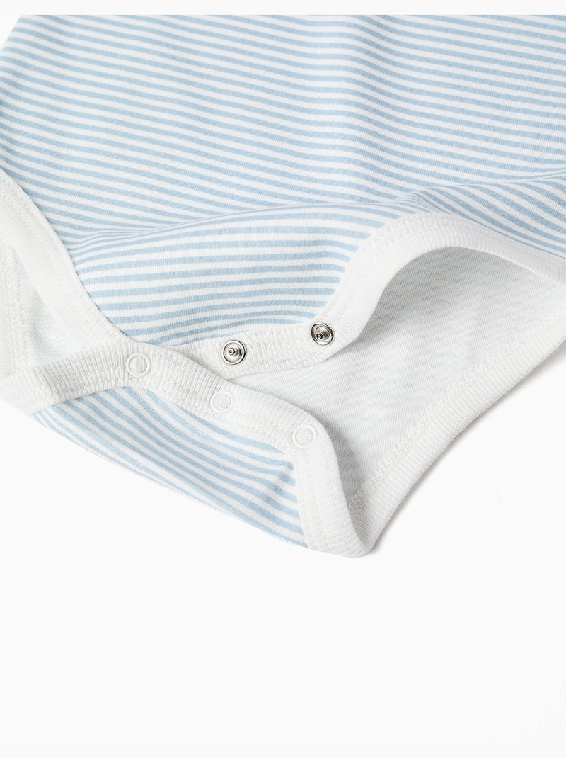 4 Gestreepte/bedrukte rompers Blauw Geel - Kiabi
